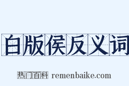 白版侯反义词是什么意思的图片